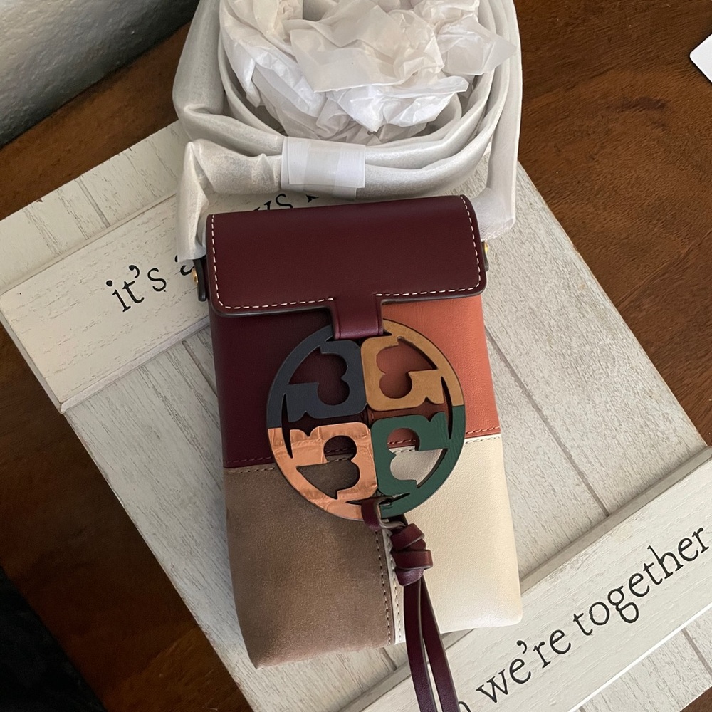 New Miller leather/ canvas crossbody/ phone holder - Picture 7 of 8